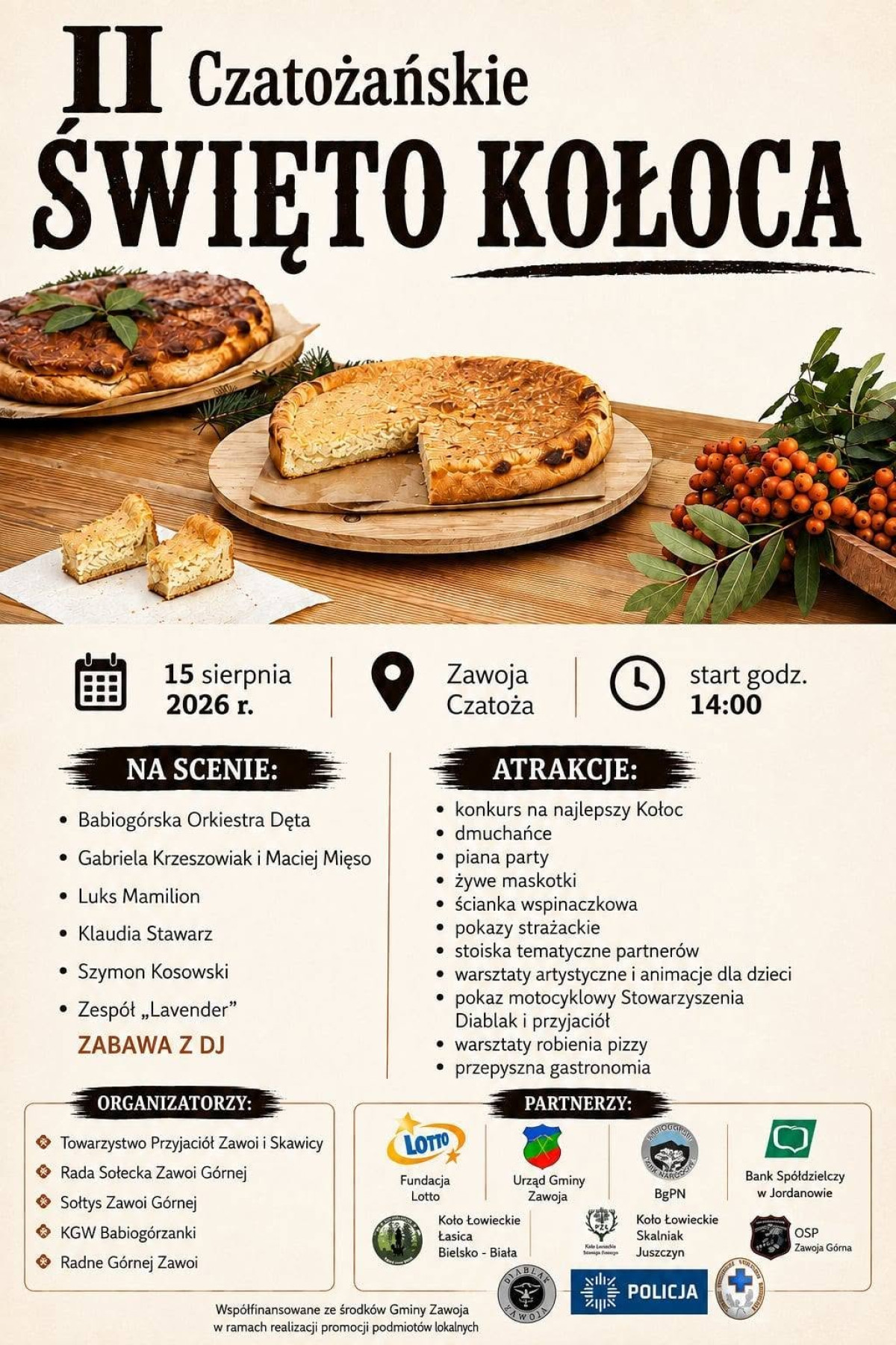 Już 15 sierpnia zapraszamy do Zawoi Czatoży na II Czatożańskie Święto Kołoca!