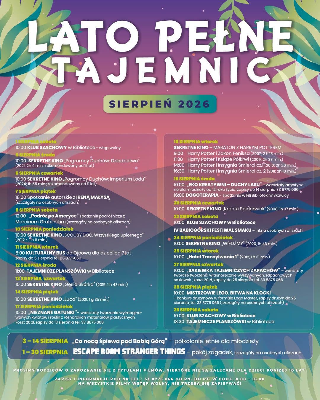 Lato pełne tajemnic trwa! Przed nami sierpień pełen atrakcji w Zawoi